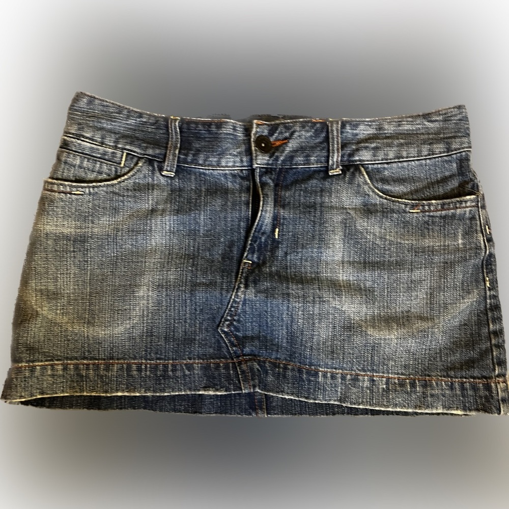 Denim Mini Skirt With Pockets
